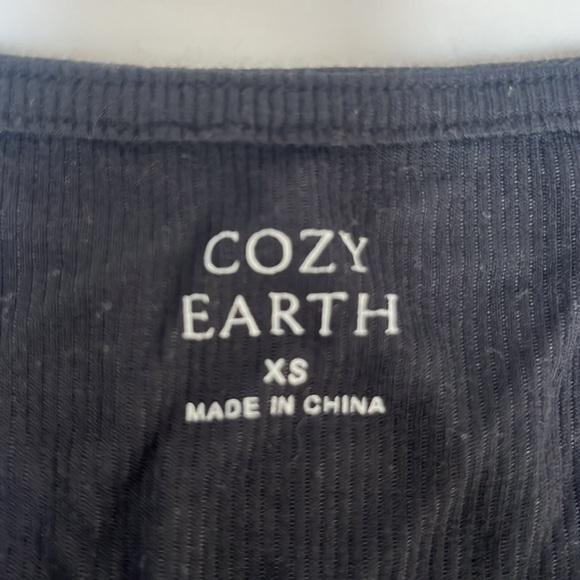 Cozy Earth Ribbed Bamboo Sleep Set- Black - Picture 9 of 13